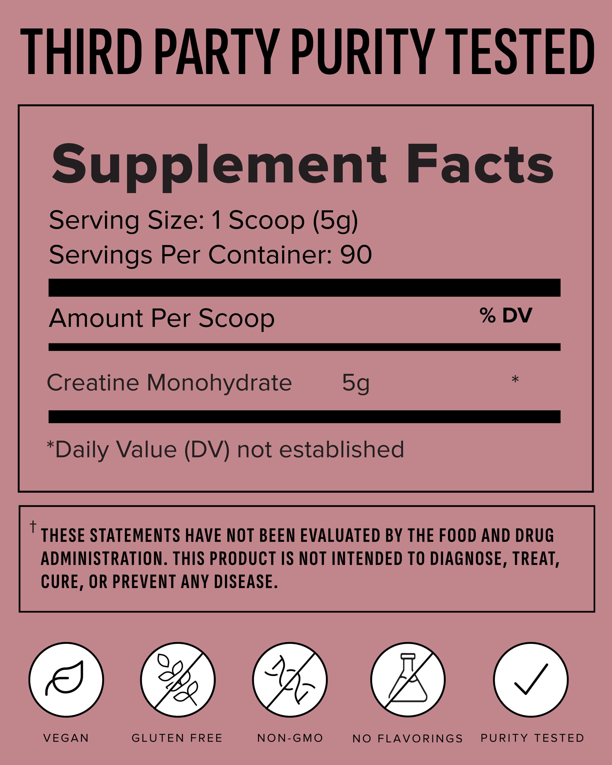 Truvani Creatine Monohydrate 454g on a kitchen counter