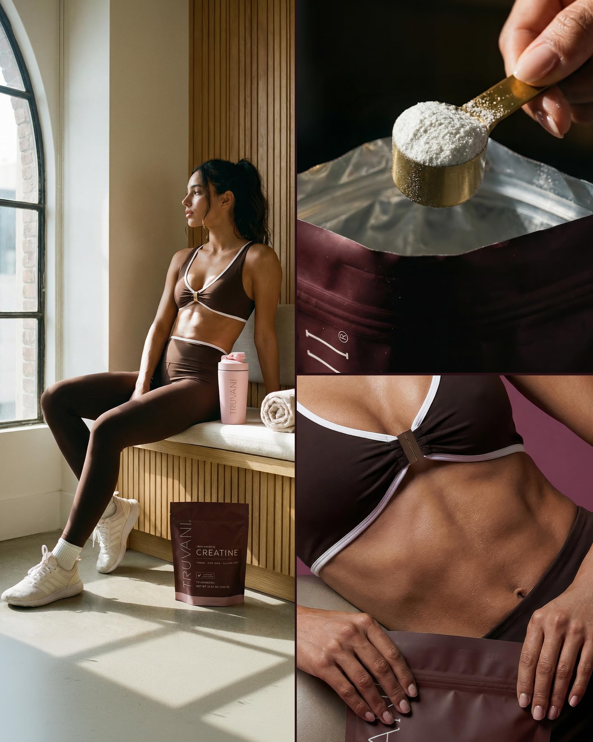 Truvani Creatine Monohydrate 454g with Truvani Protein and Collagen