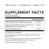 Truvani Turmeric Curcumin supplement tablets close-up