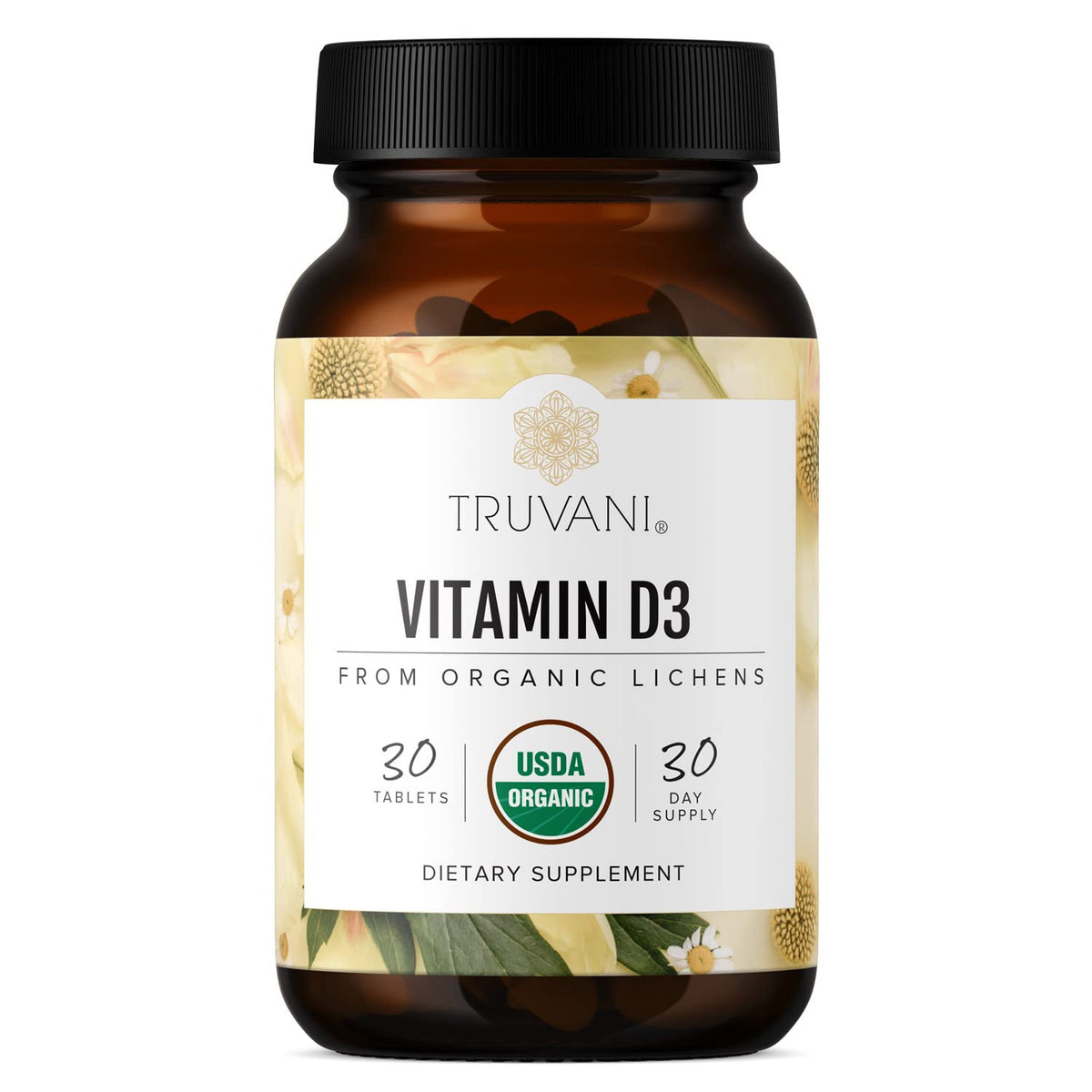 Truvani Vitamin D3 Organic Vegan Supplement 150g front view