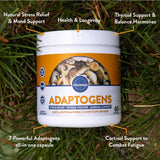 TruWild Adaptogen Blend supplement close-up of capsules