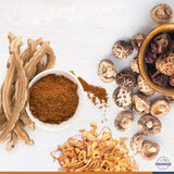 TruWild Adaptogen Blend supplement on a wooden table