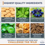 TruWild Adaptogen Blend supplement with measuring spoon