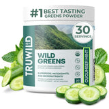 TruWild Wild Greens Organic Superfood Adaptogen Powder front view