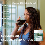 TruWild Wild Greens Organic Superfood Adaptogen Powder with ingredients
