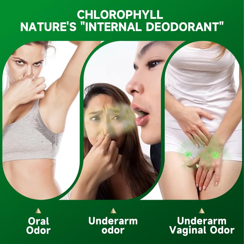 TrySafe Natural Chlorophyll Capsules 950MG with Spirulina and Chlorella