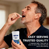 TrySafe Saw Palmetto Supplement with a glass of water