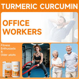 TrySafe Turmeric Curcumin Supplement 1200mg on a wooden table