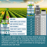 TTGUMMYAMAL Hemp Gummies with fresh hemp leaves