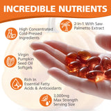 TTGUMMYAMAL Pumpkin Seed Oil & Saw Palmetto 300 Softgels softgel close-up