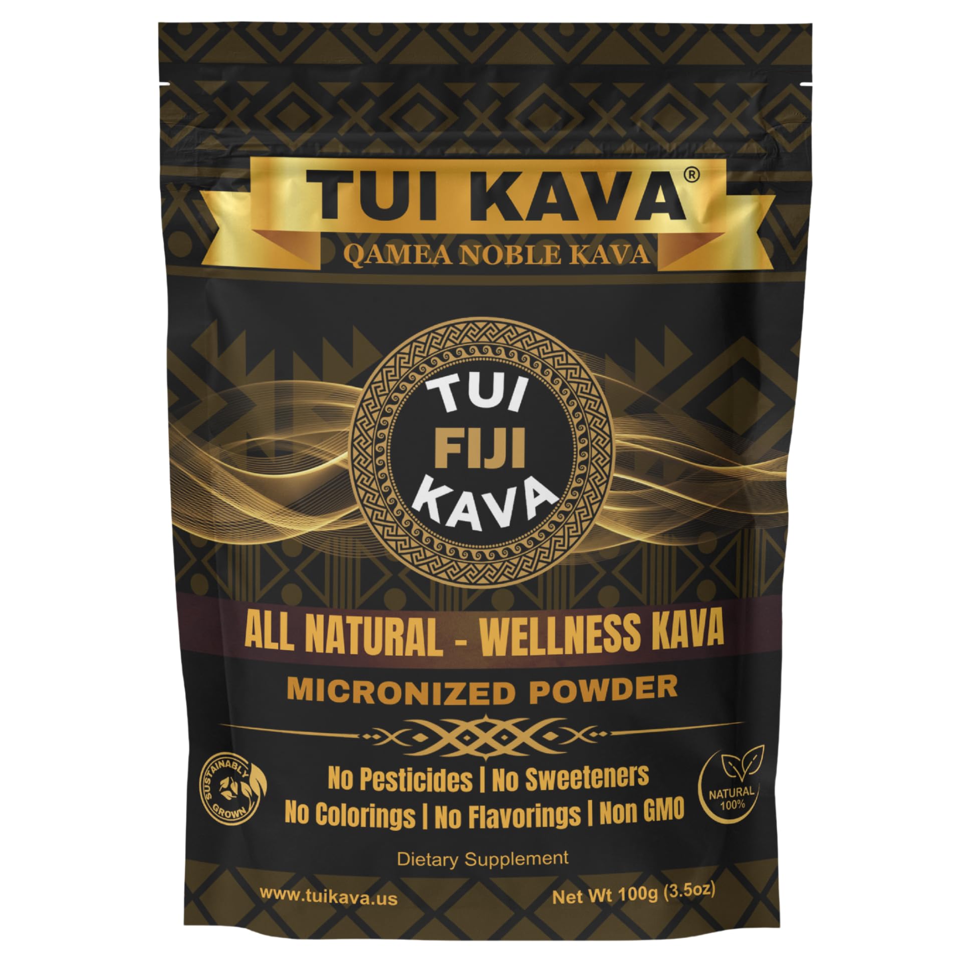 TUI KAVA Micronized Noble Kava Root Powder 100g front view