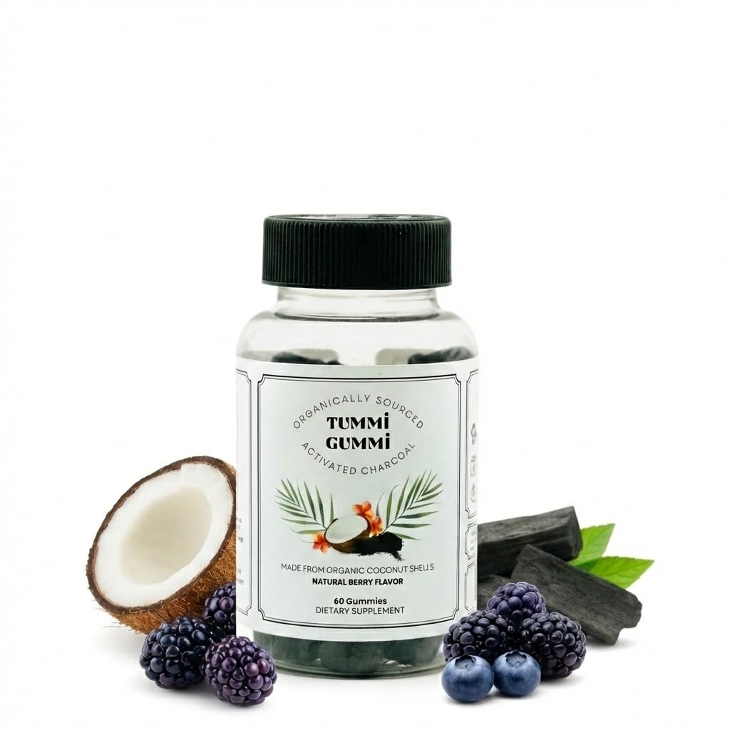 Tummi Gummi Charcoal Gummies bottle front view