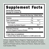 Tummi Gummi Charcoal Gummies bottle with 60 count