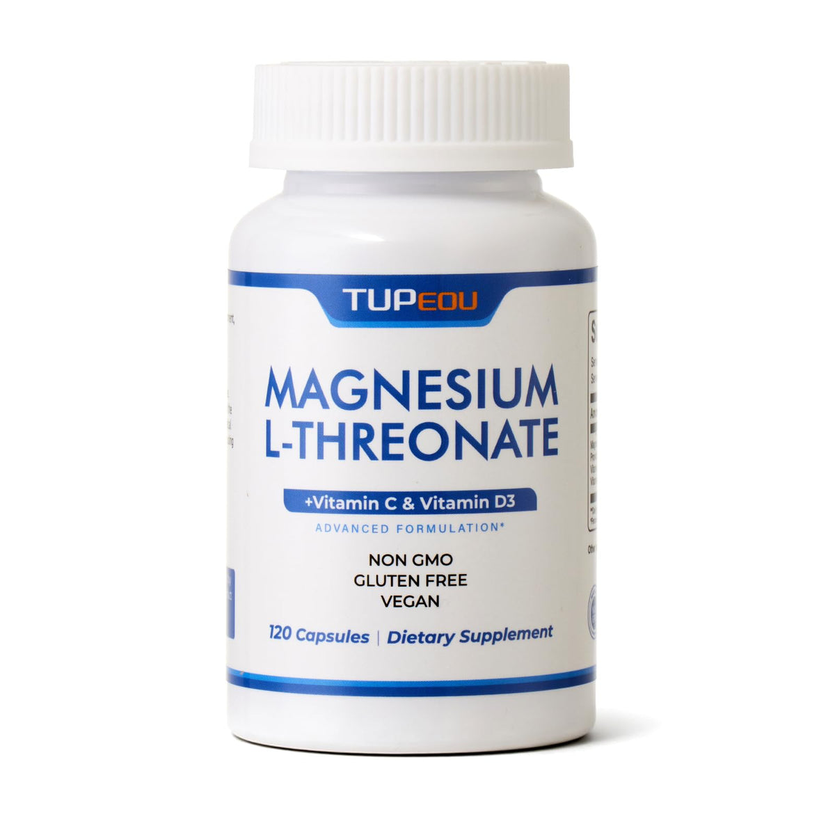 tupeou Magnesium L-Threonate Capsules 2000mg bottle front view