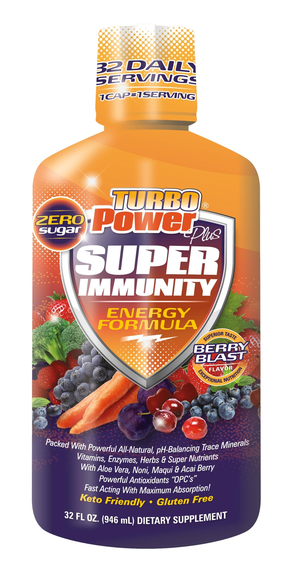 Turbo Power Multivitamin Liquid Supplement 907g front view