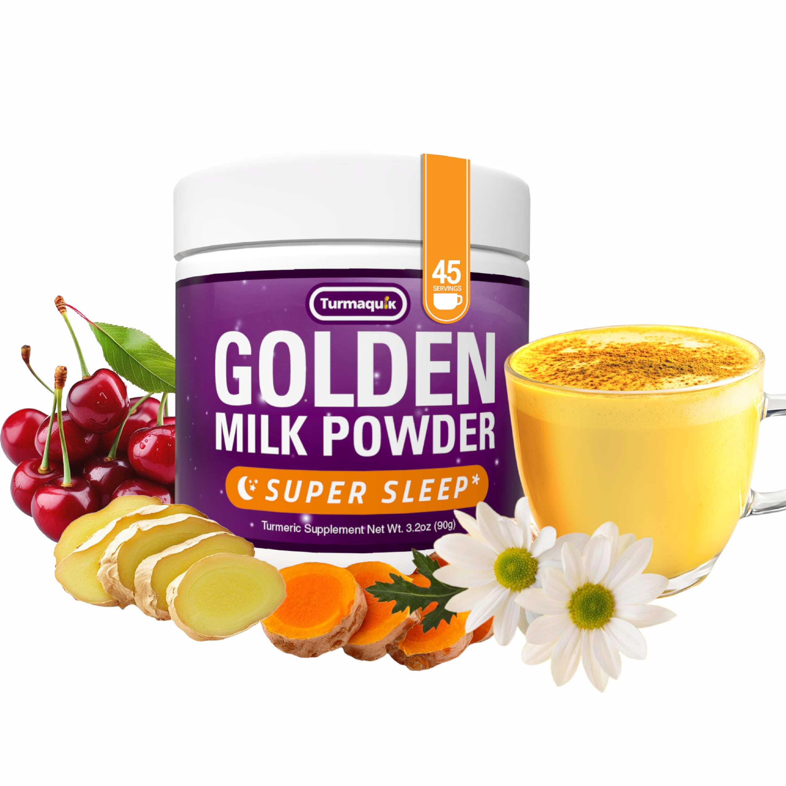 Turmaquik Super Sleep Golden Milk Powder 90g packaging front view