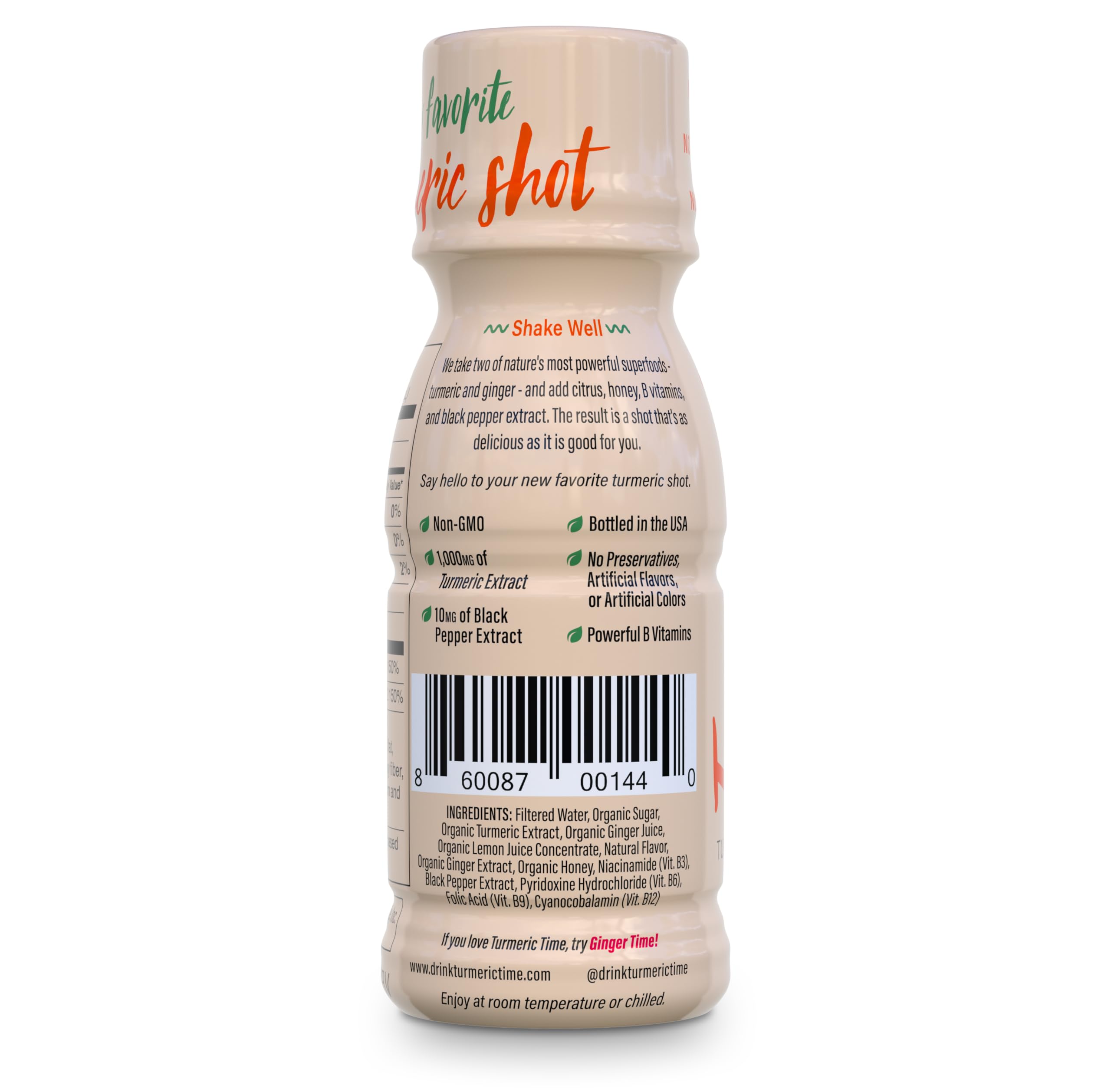 Turmeric Time Organic Turmeric Extract Supplement ingredients list