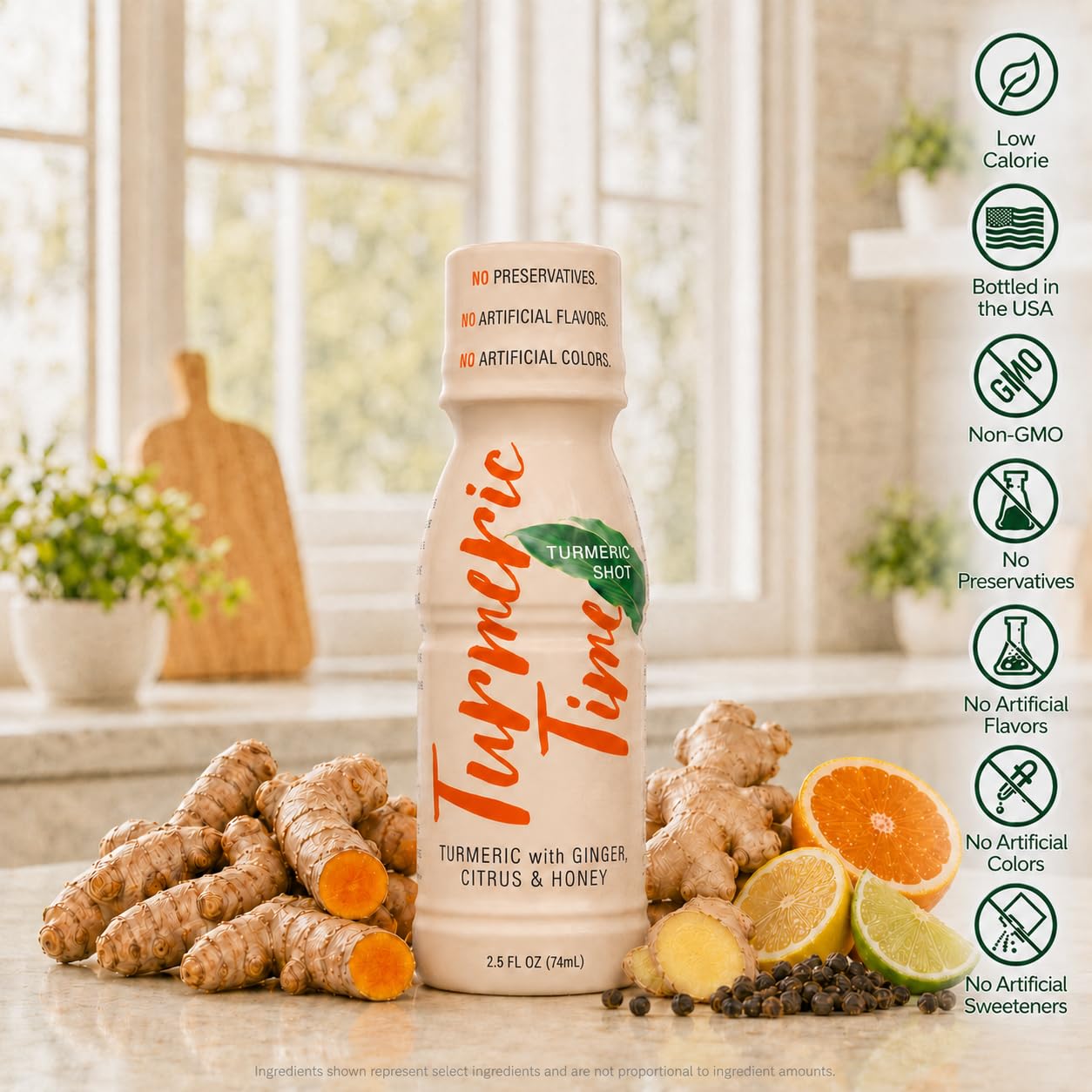 Turmeric Time Organic Turmeric Extract Supplement side view