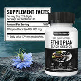 TUVAAZ Black Seed Oil Softgels side view showing capsule