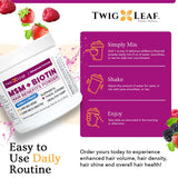 Twig & Leaf MSM Biotin Powder mixed in a smoothie