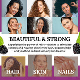 Twig & Leaf MSM Biotin Powder scoop with wildberry flavour