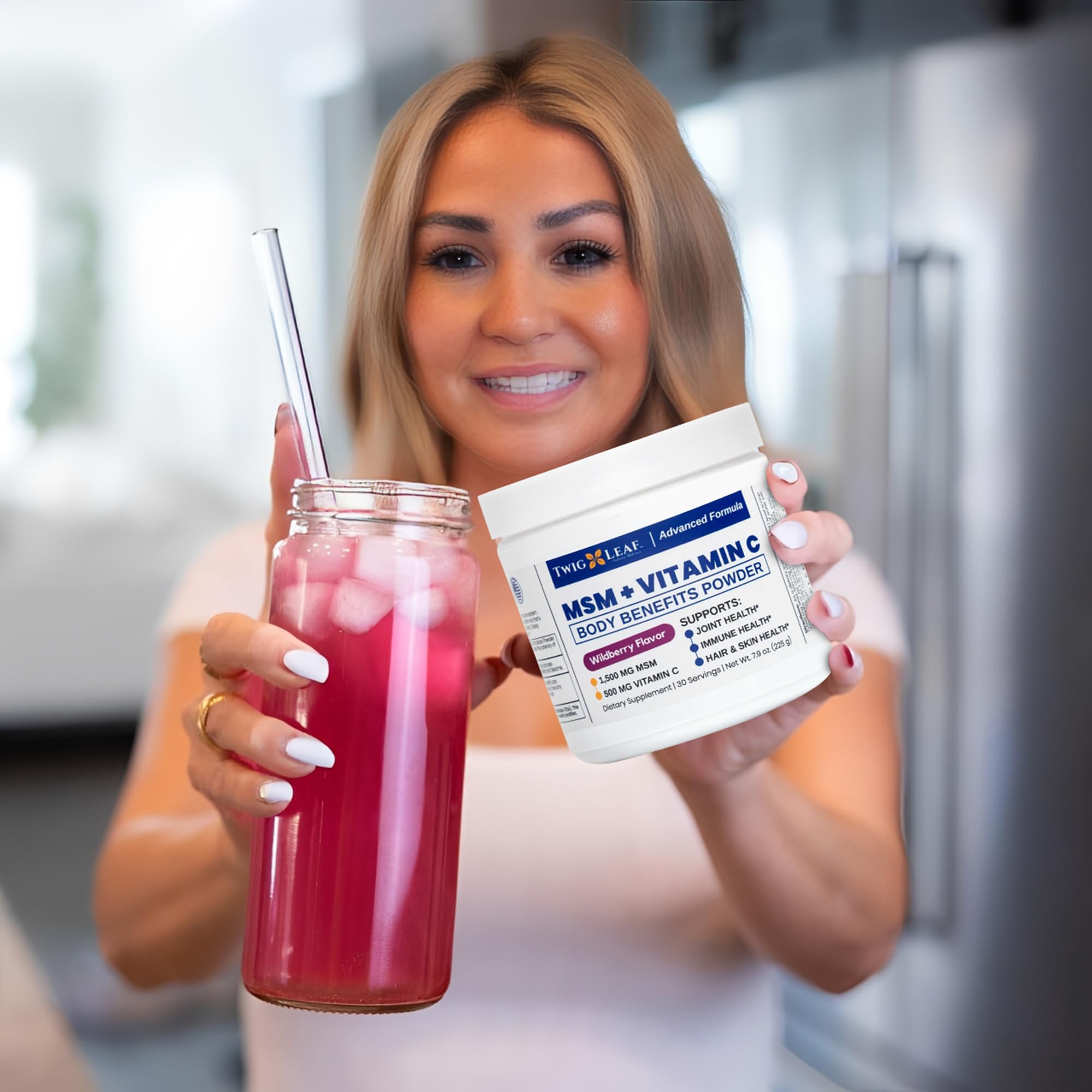 Twig & Leaf MSM Powder lifestyle scene with fruits