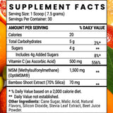 Twig & Leaf MSM Powder packaging back view