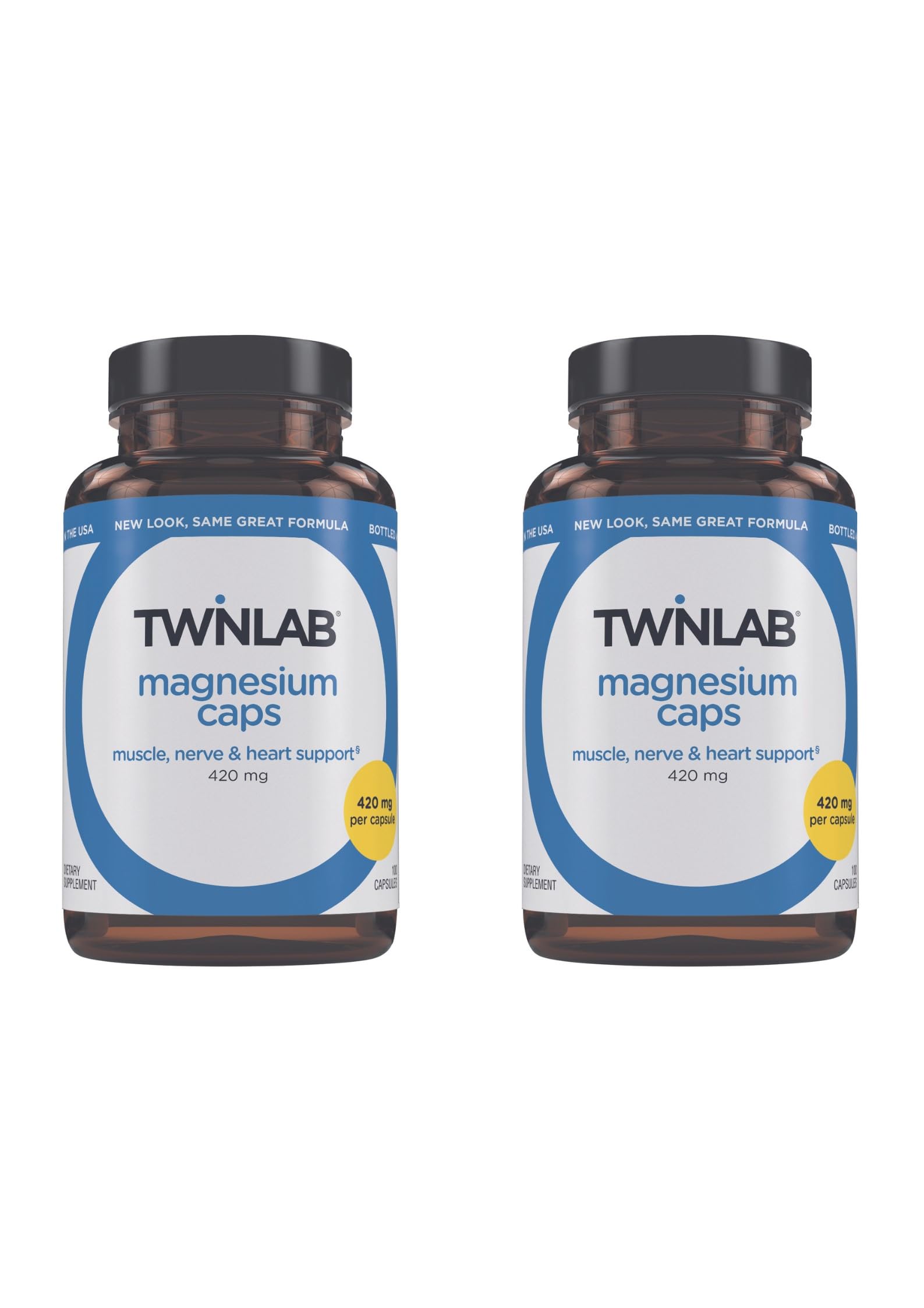 Twinlab Magnesium Caps 420mg bottle front view