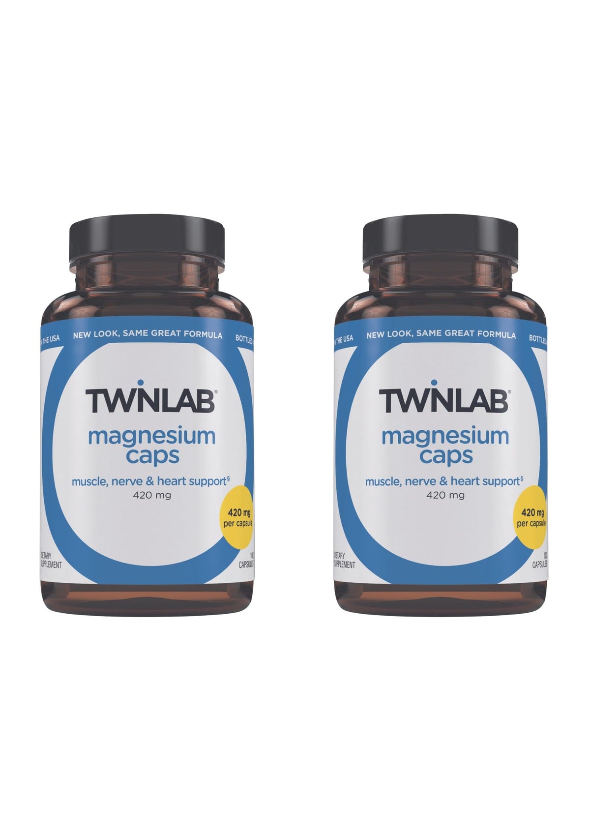 Twinlab Magnesium Caps 420mg bottle front view