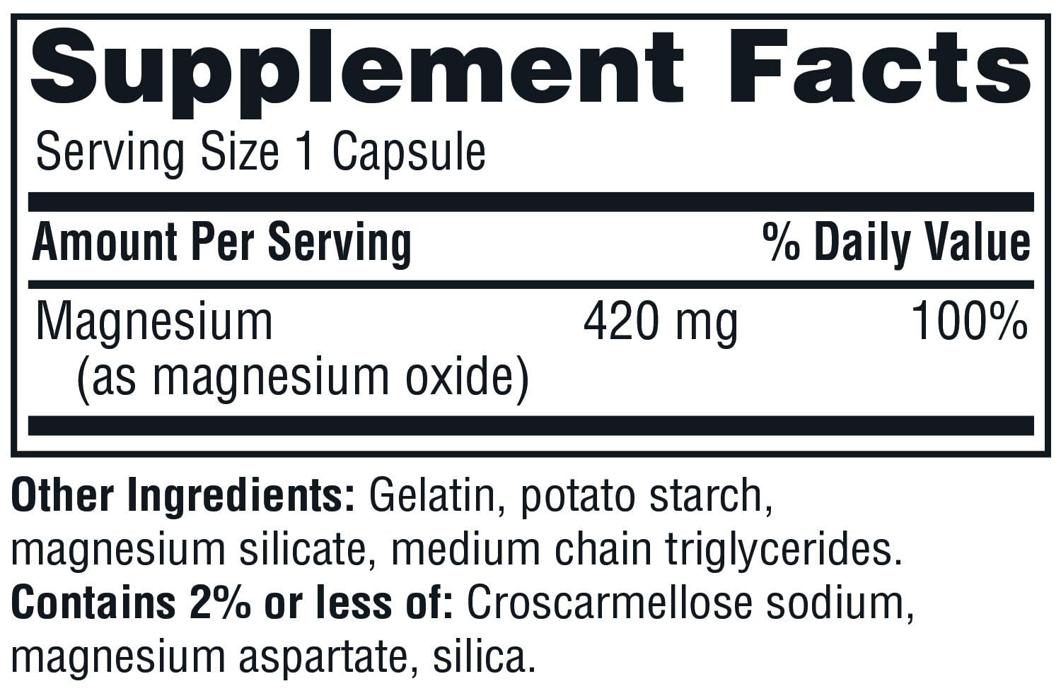 Twinlab Magnesium Caps 420mg bottle side view