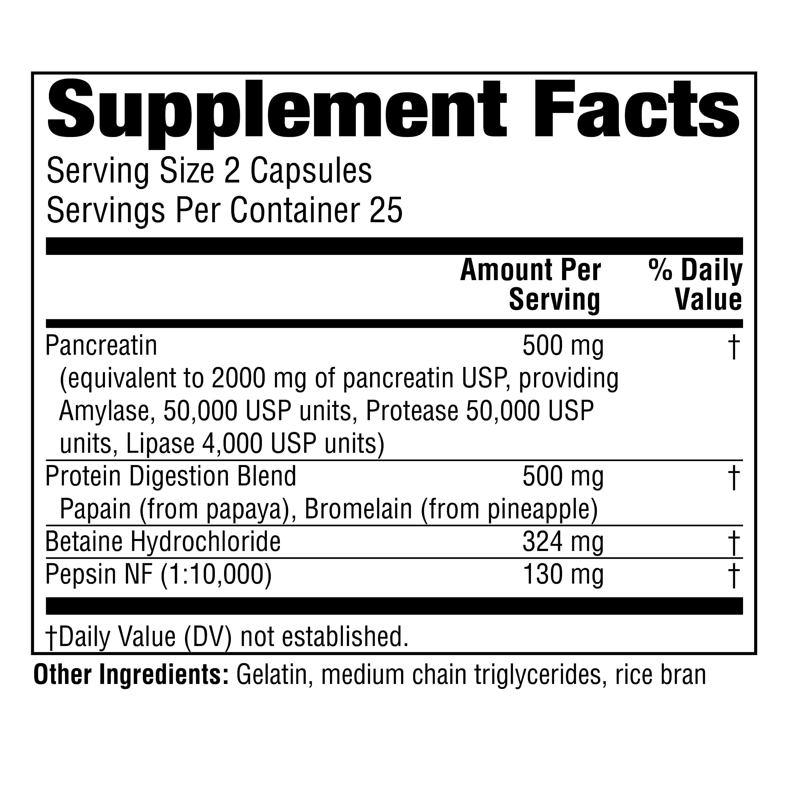Twinlab Multi-Enzymes Supplement bottle side view