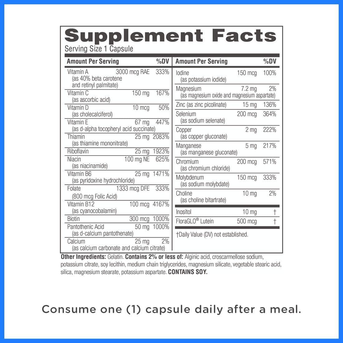 Twinlab Multi Vitamin and Mineral Supplement side view