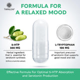 TWINLEAF NUTRITION 5-HTP supplement back view with ingredient list