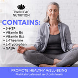 TWINLEAF NUTRITION Serotonin Support Supplement 5-HTP bottle with label