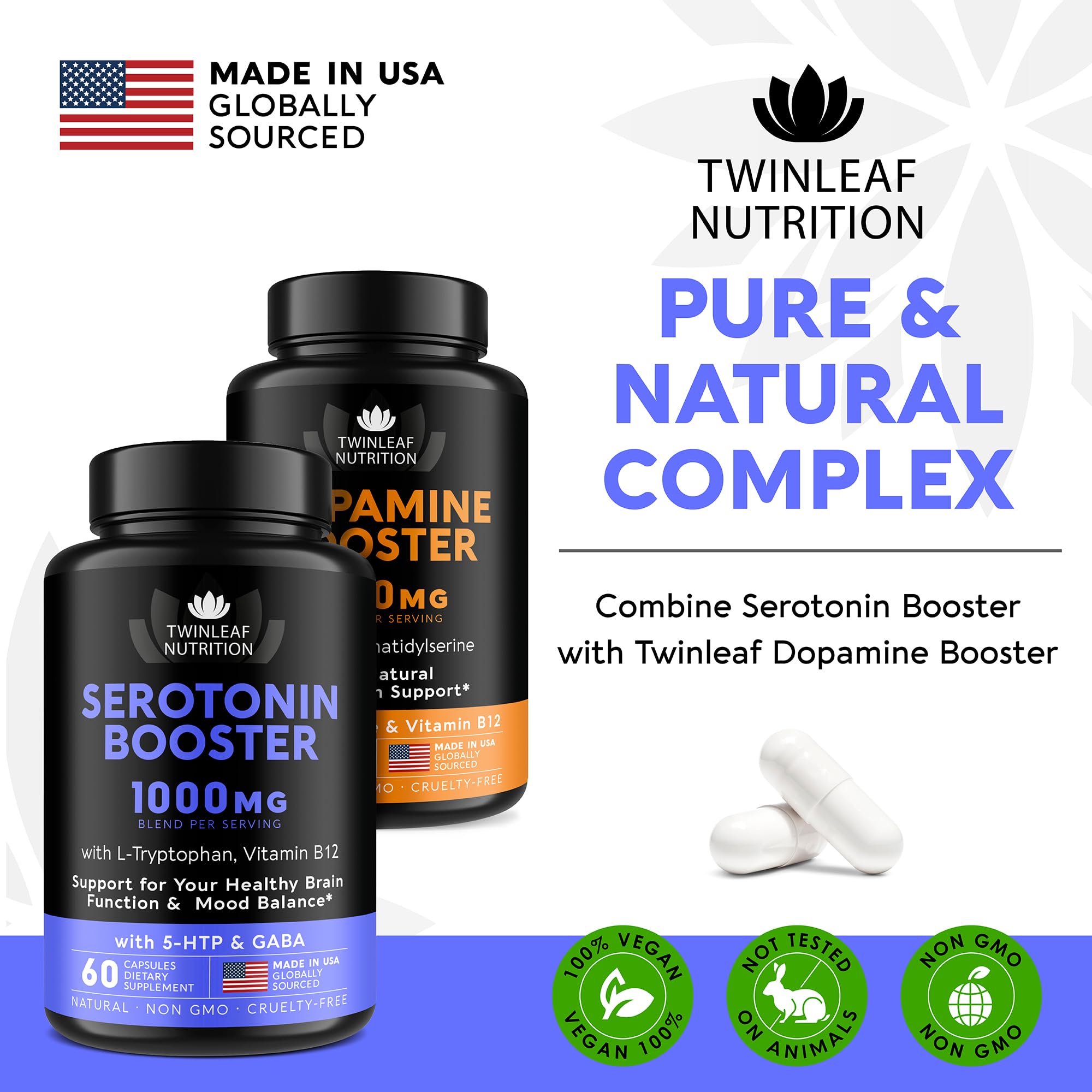 TWINLEAF NUTRITION Serotonin Support Supplement 5-HTP ingredients list