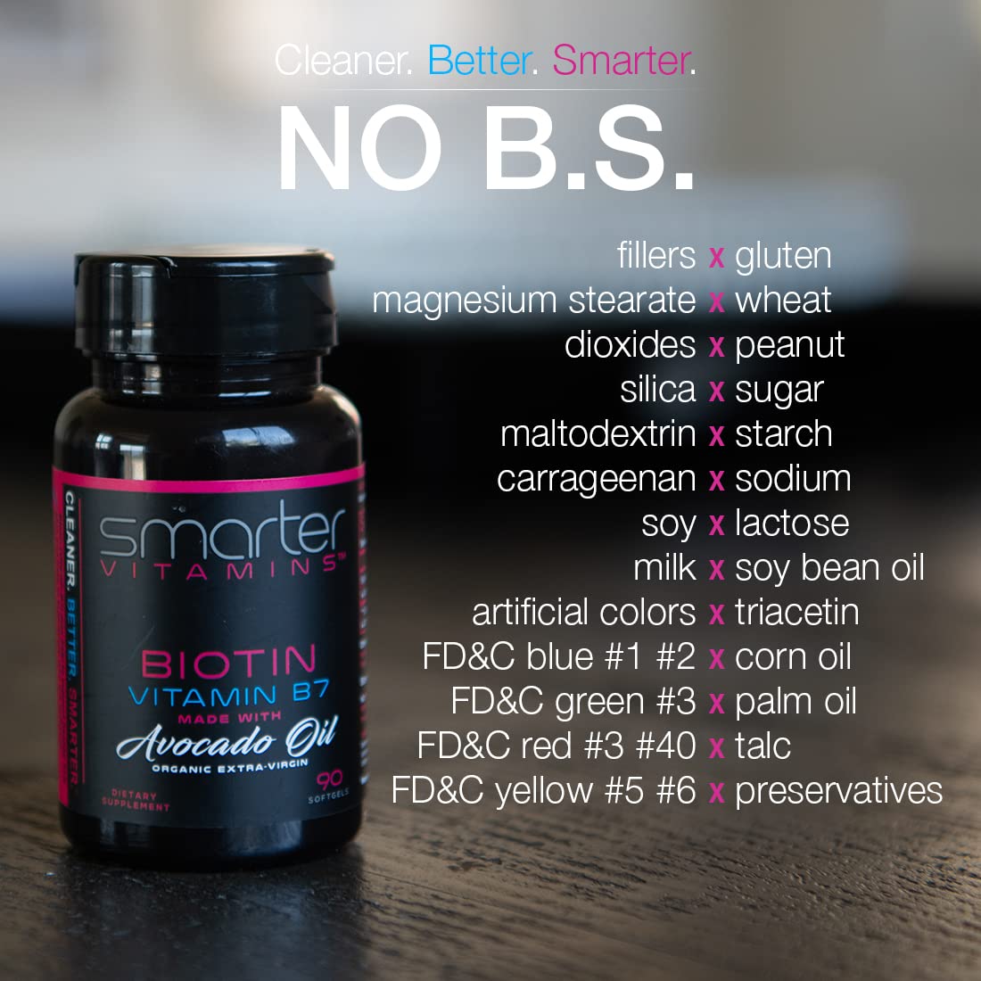 Two bottles of SmarterVitamins Biotin B7 Liquid Softgels