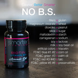 Two bottles of SmarterVitamins Biotin B7 Liquid Softgels