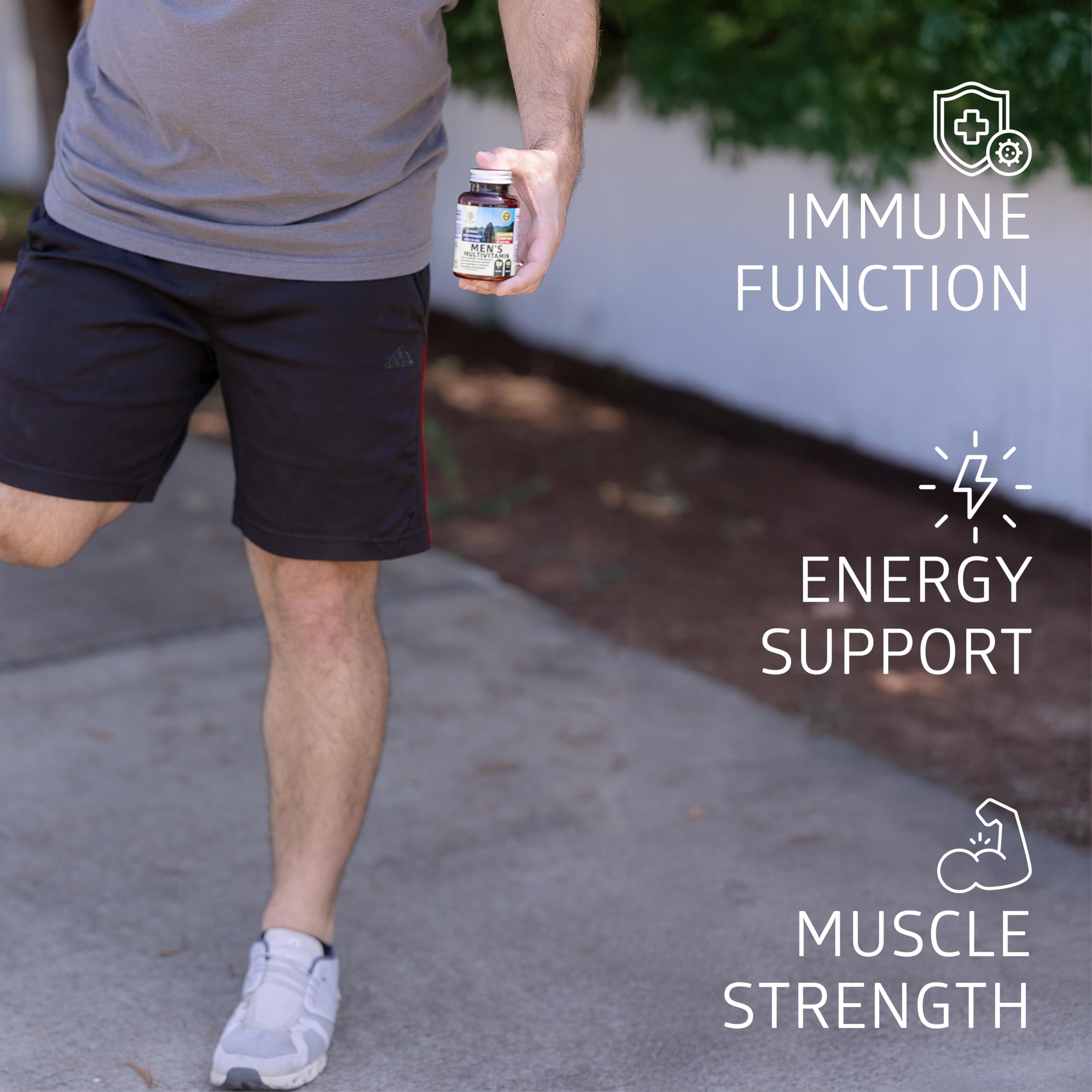 Two veggie capsules of Number One Nutrition Men's Multivitamin