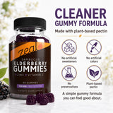 Two Zeal Naturals Elderberry Gummies on a wooden table