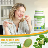 TWOHHACC Moringa Powder Capsules 1000mg with measuring spoon