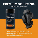 Type Zero Activated Charcoal Capsules back of the bottle