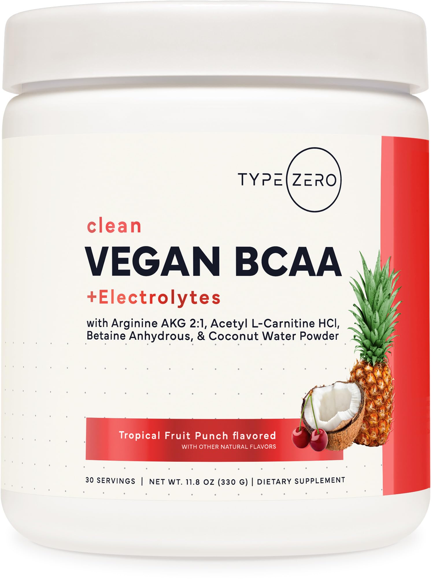 Type Zero BCAA Powder Tropical Fruit Punch front view