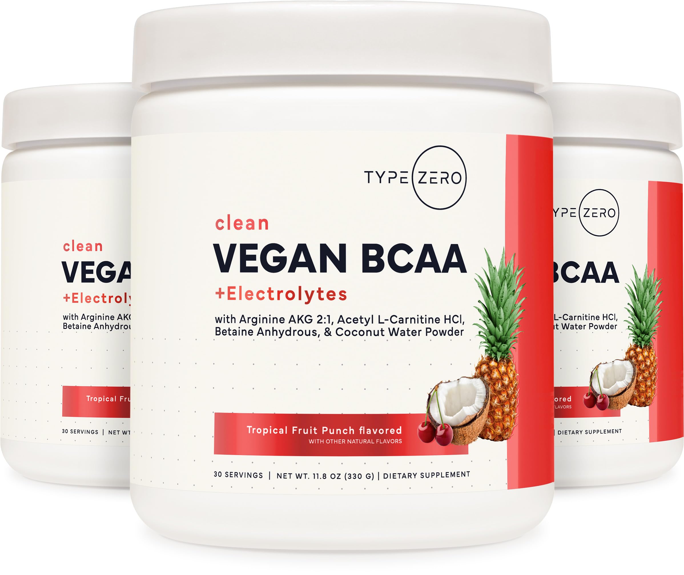 Type Zero BCAA Powder Tropical Fruit Punch with shaker bottle