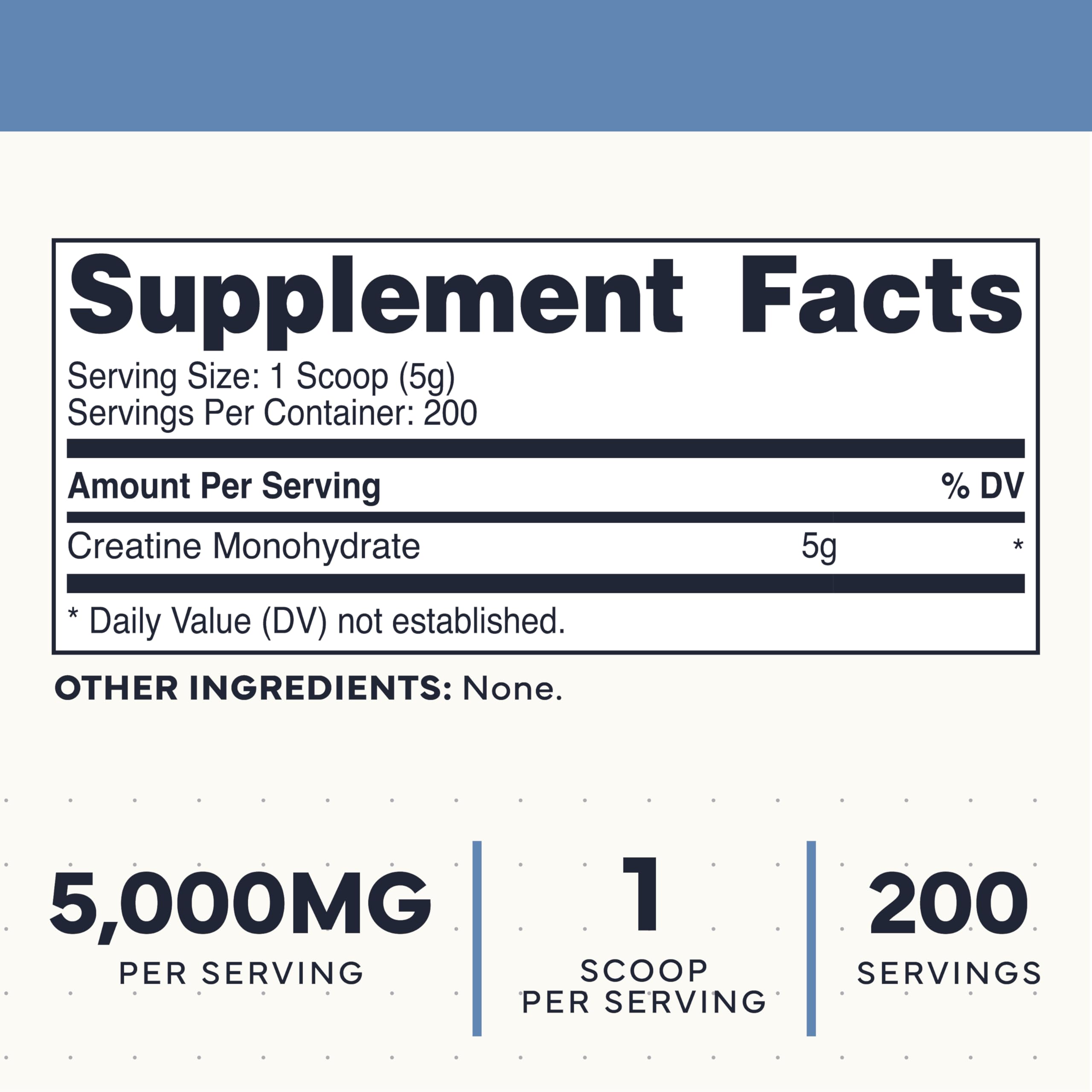 Type Zero Creatine Monohydrate 1000g side view
