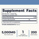 Type Zero Creatine Monohydrate 1000g side view