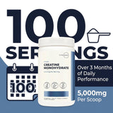 Type Zero Creatine Monohydrate 500g on a gym bench with weights