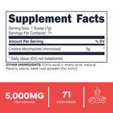Type Zero Creatine Monohydrate Powder 500g Tropical Fruit Punch container side view