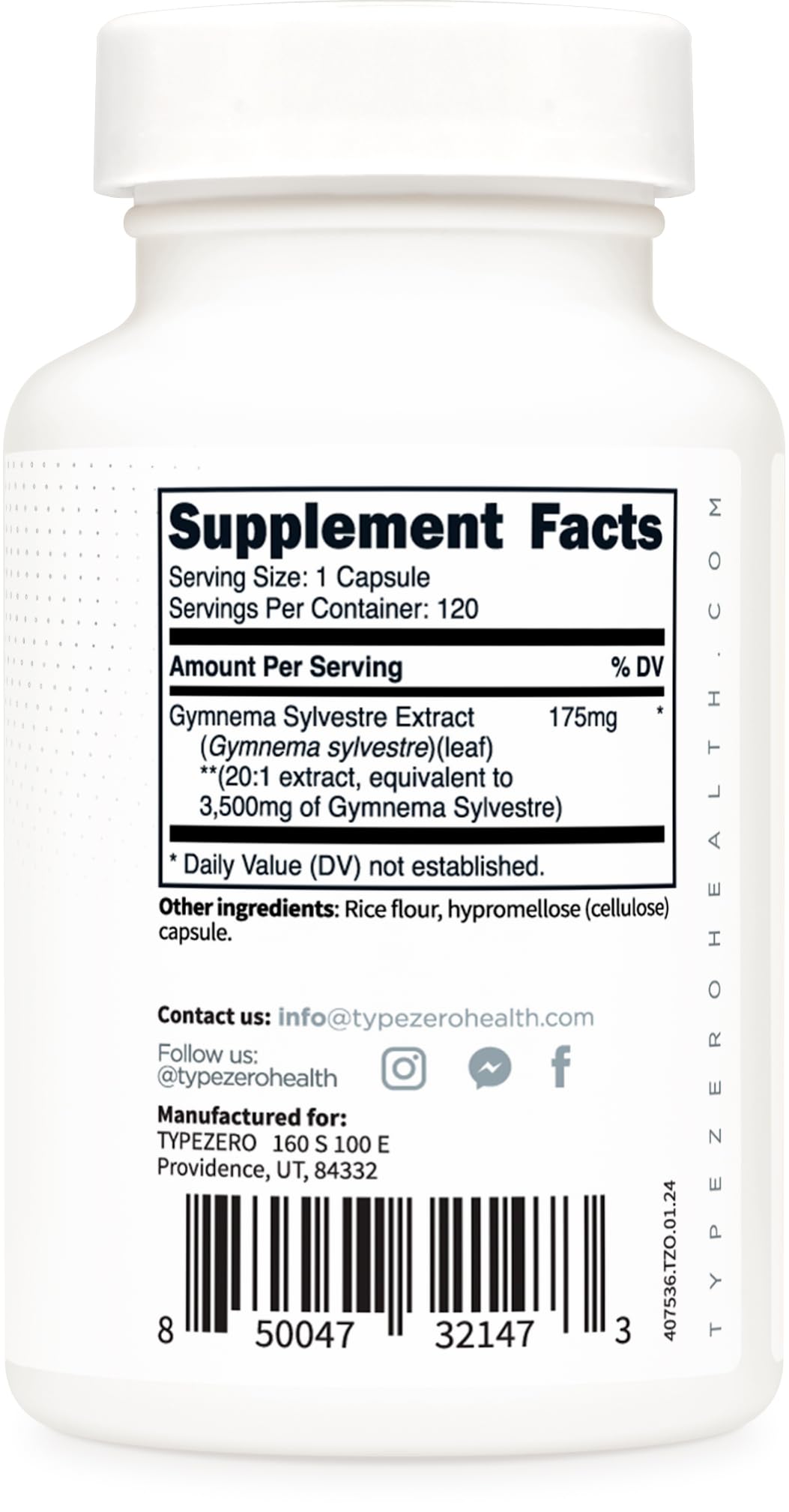 Type Zero Gymnema Sylvestre Capsules lifestyle scene on a wooden table