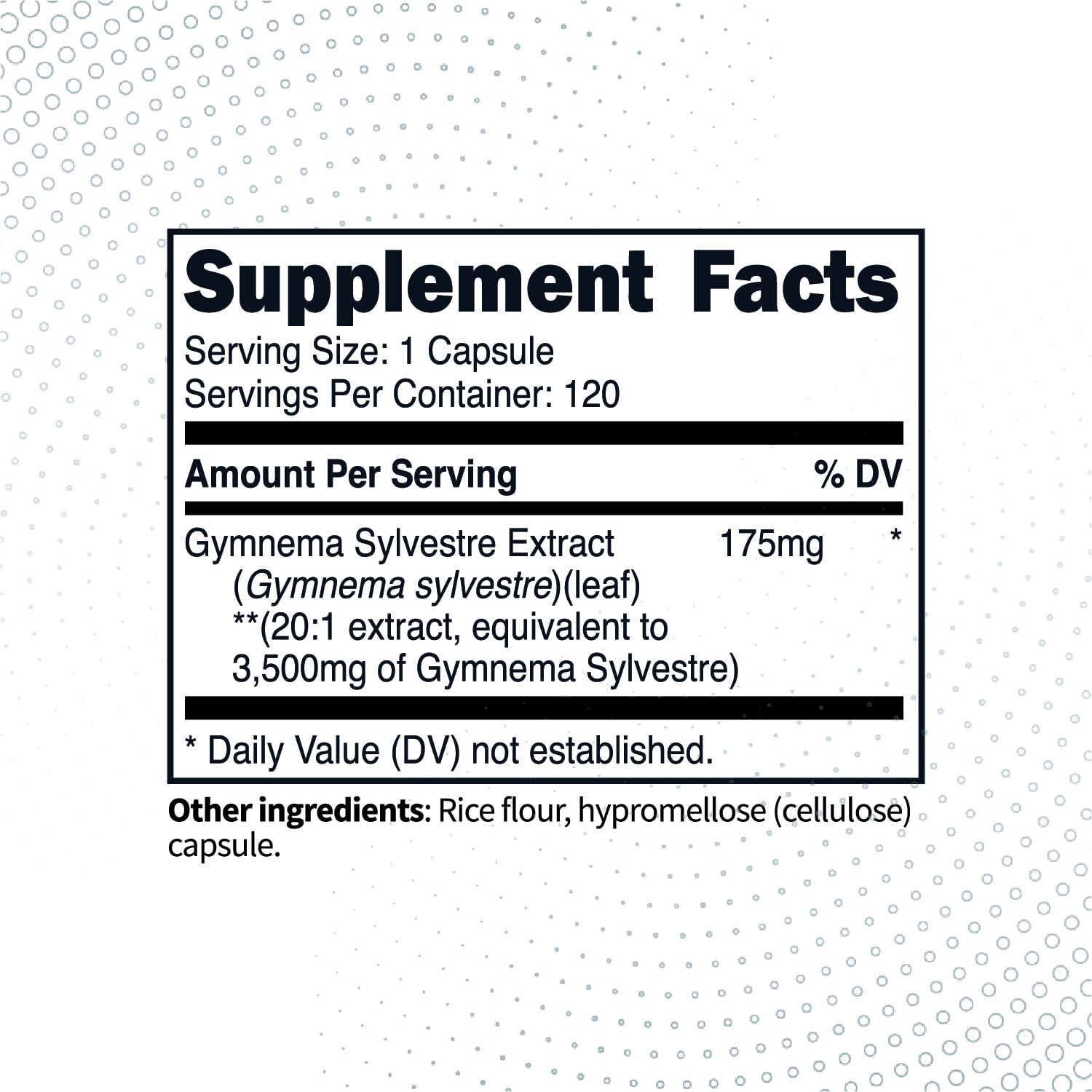Type Zero Gymnema Sylvestre Capsules side view showing capsule size