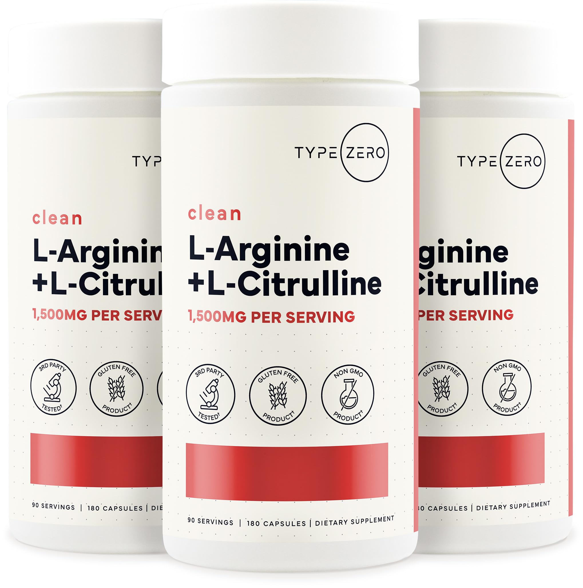 Type Zero L-Arginine Capsules with other health supplements